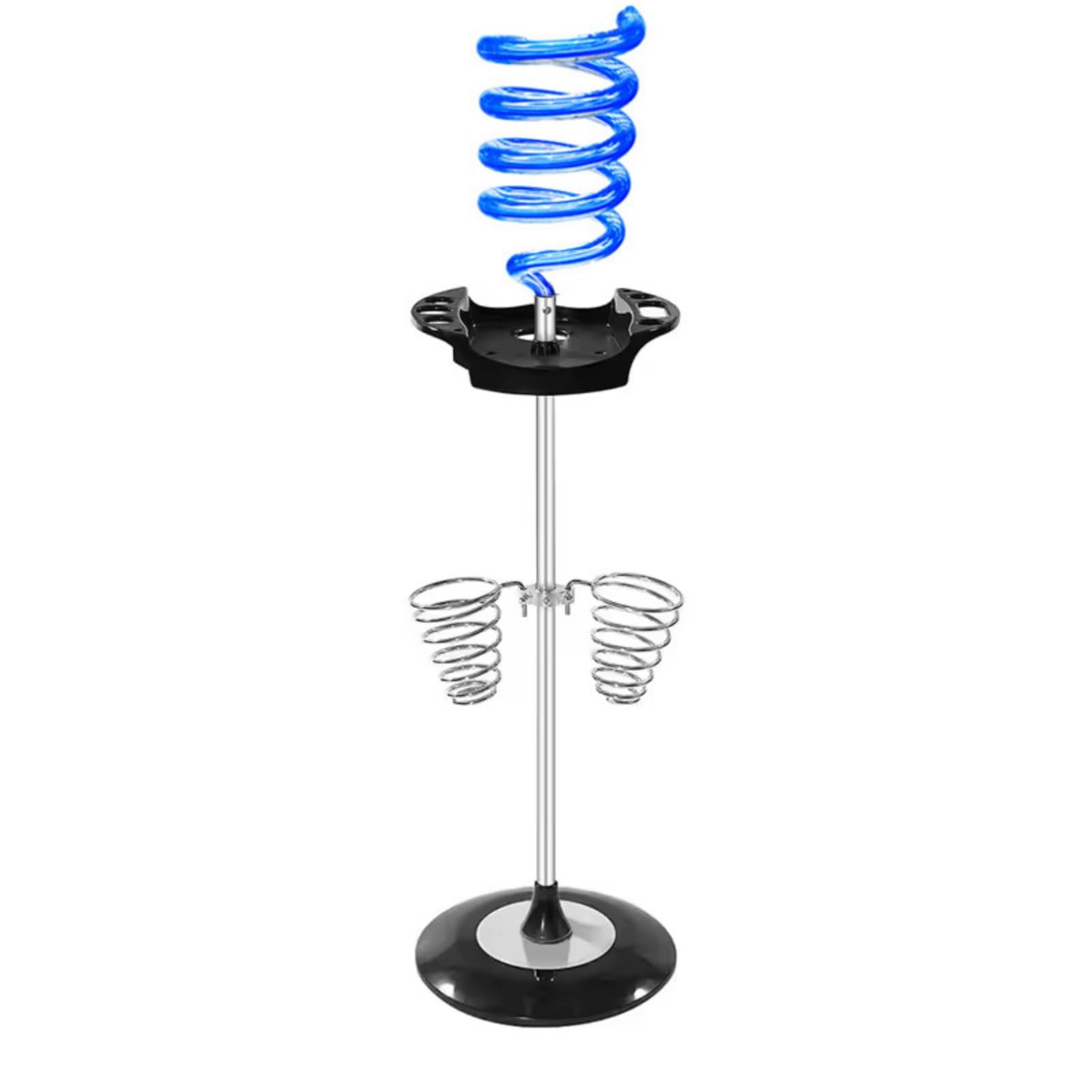 B Baosity Soporte para Secador de Pelo Estación de Almacenamiento Estante con Base Pesada Antivuelco y Porta Cables Integrado Adecuado para Salón Profesional Baño Tocador , Azul