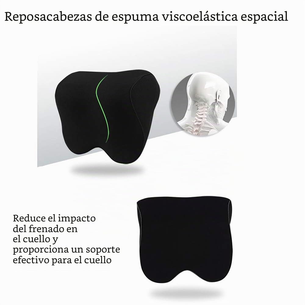 Cojín ortopédico con soporte lumbar y reposacabezas, cojín ergonómico para silla, espuma viscoelástica, ciática, hemorroides y alivio del dolor de espalda, para asiento de coche, silla de oficina y