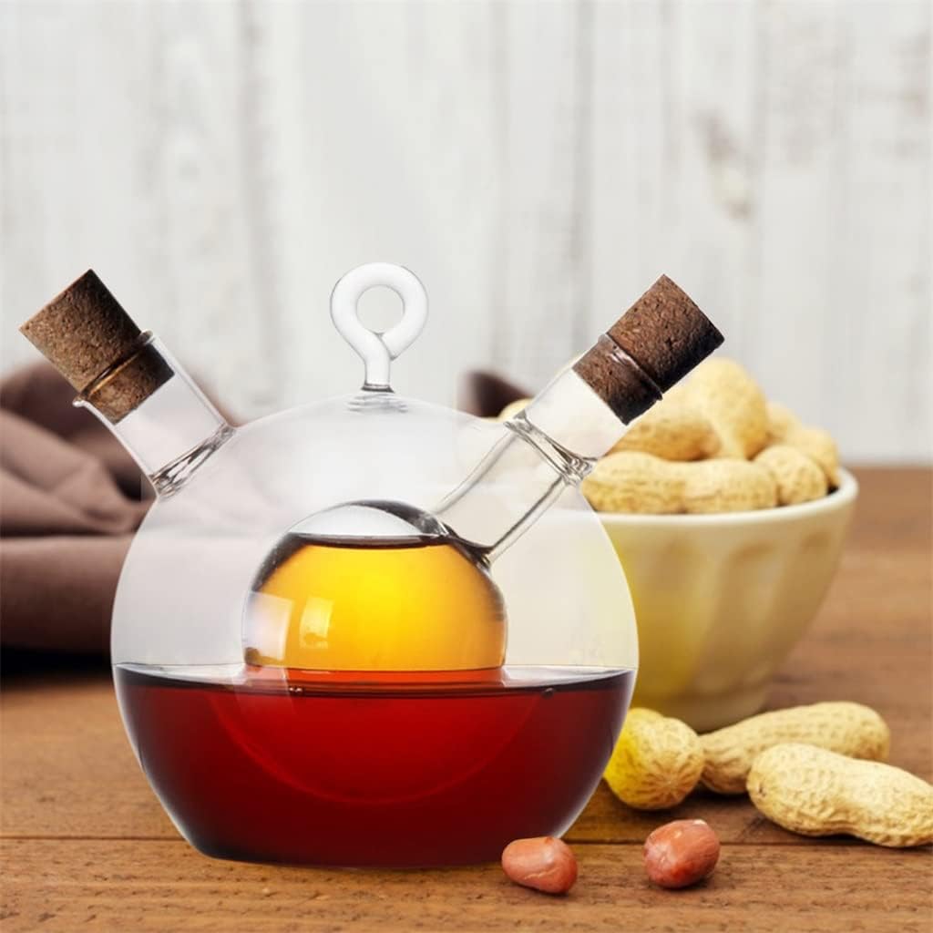2 in 1 Glass Oil and Vinegar Bottles of Soy Sauce Bottle Kitchen Supplies