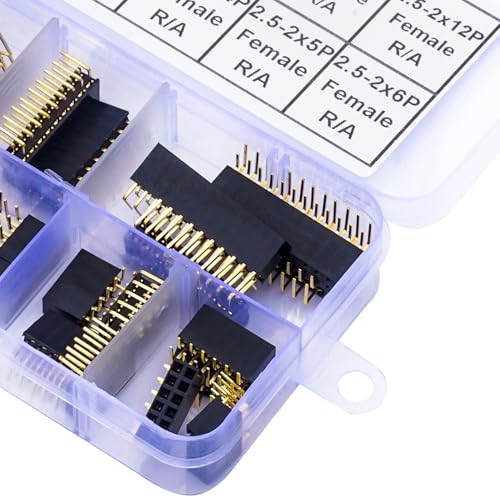 Kit Conector Pin Header 2.54mm 2 Filas 36 Pzas miniatura 6