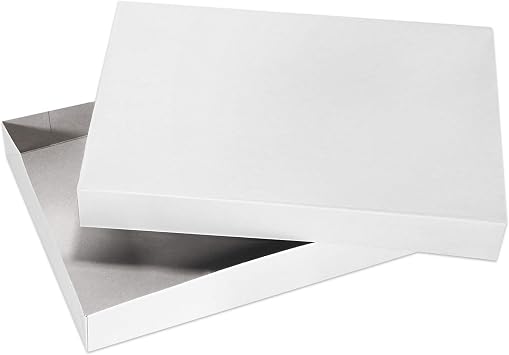 MOMONI Premium 13 Piece White Gift Boxes with Lids of Assorted Sizes with 4 inch Deep Robe Wrapping Boxes Set for Wrapping Christmas Gifts, Birthday, Holiday