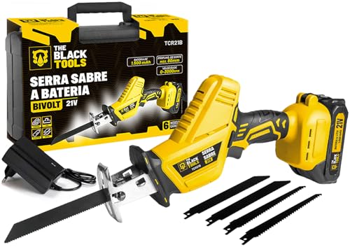 Serra Sabre A Bateria 21v Profissional Portatil 3000 Rpm Tcr21b The Black Tools