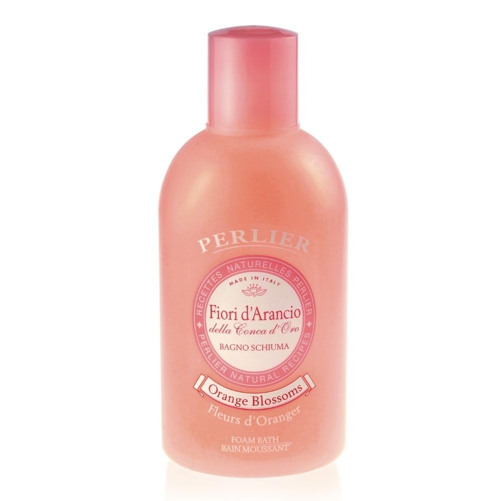 PerlierOrange Blossom Foam Bath Natural & Calming Aromatherapy Bubble Bath for Women & Men, Rich Foaming Formula Provides Deep Moisturization, Hydration for All Skin Types, (16.9 Fl Oz.)