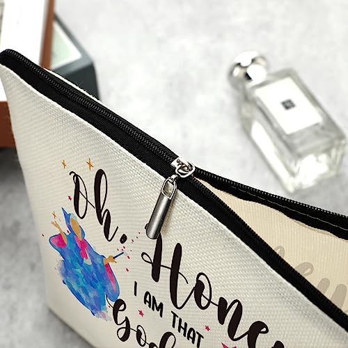 Decohim Makeup Bag Cosmetic Bag for Women Funny Godmother Gift Godmother Proposal Pregnancy Announcement Birthday Wedding Mothers Day Christmas Gifts for Godmom Fairy Fans I'm That Godmother4