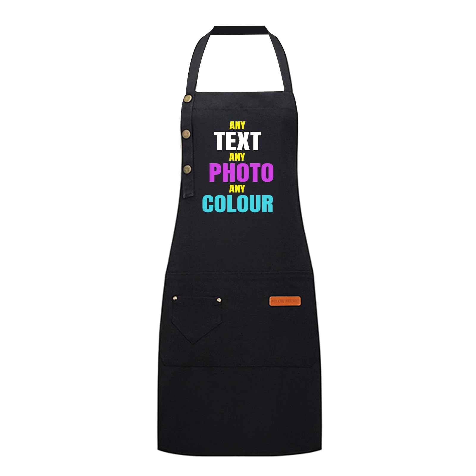 Personalised Apron for Women, Printed Logo Any Text Photo, Aprons for Cooking, Kitchen, BBQ, Coffee house, Cooking Gifts for Men Women #4