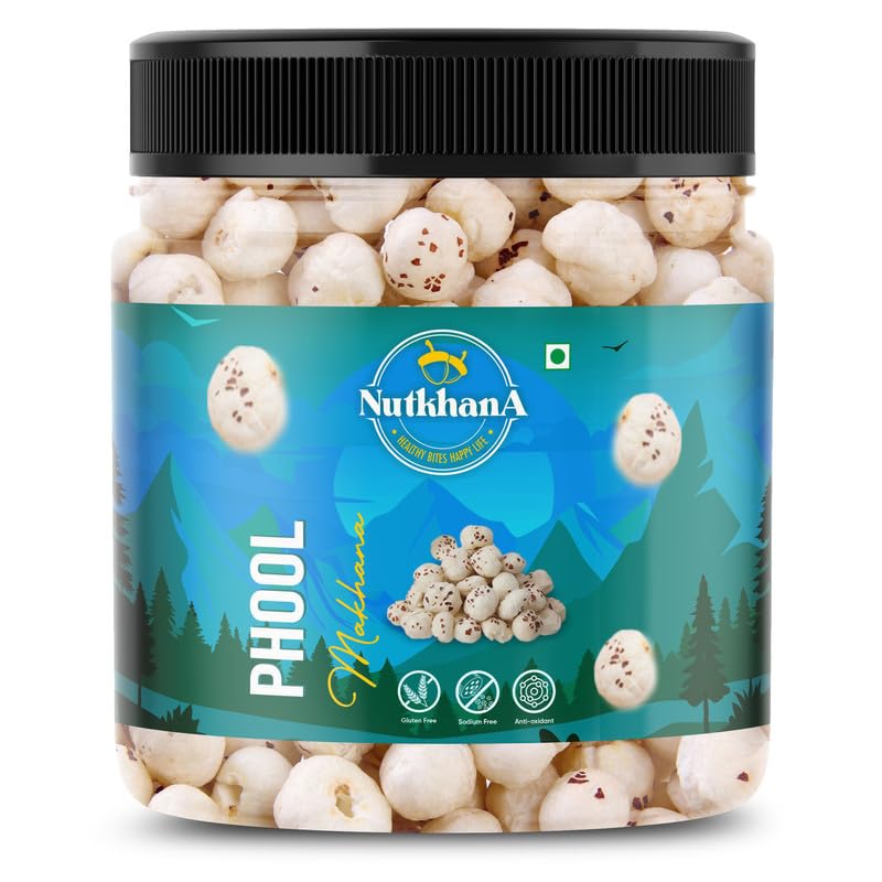 Nut khana Phool Makhana Fox Nuts 250 gm | Phool Makhana Indian Snacks | Lotus Seed | Indian Puffed Snacks | Healthy Puffed Snacks