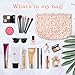 giteo bedding Aesthetic Makeup Bag Cotton, Quilted Floral Make up Bags, Travel Toiletry Bag Women, Daily Use Cosmetic Bags for Girls, Pink Makeup Bag for Purse, Cosmetics Organizer Pouch (Pink)