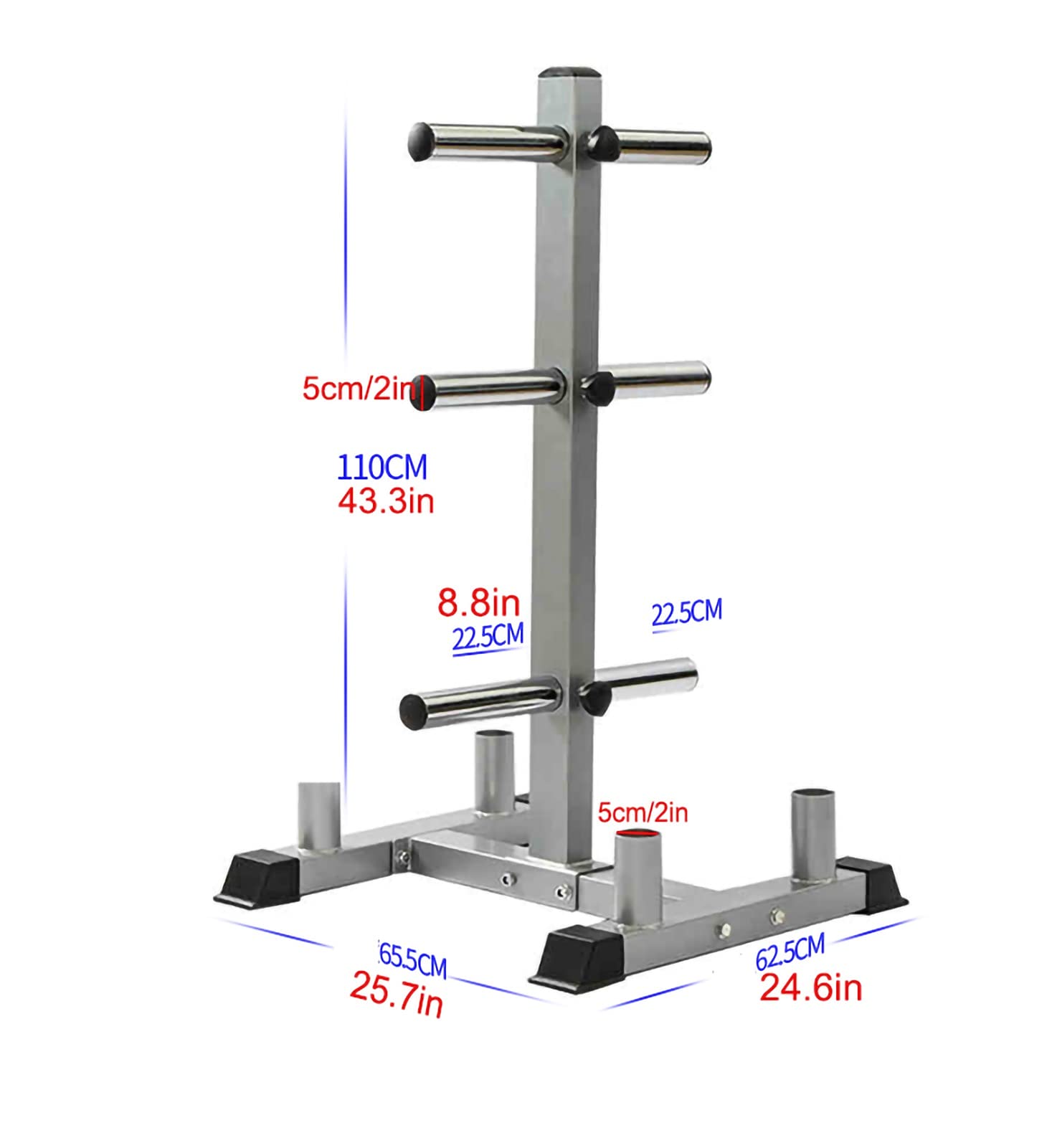 Support Mural Pour Disques De Poids – Lot De 2 – MIUONO – Acier Jusqu’à 150kg