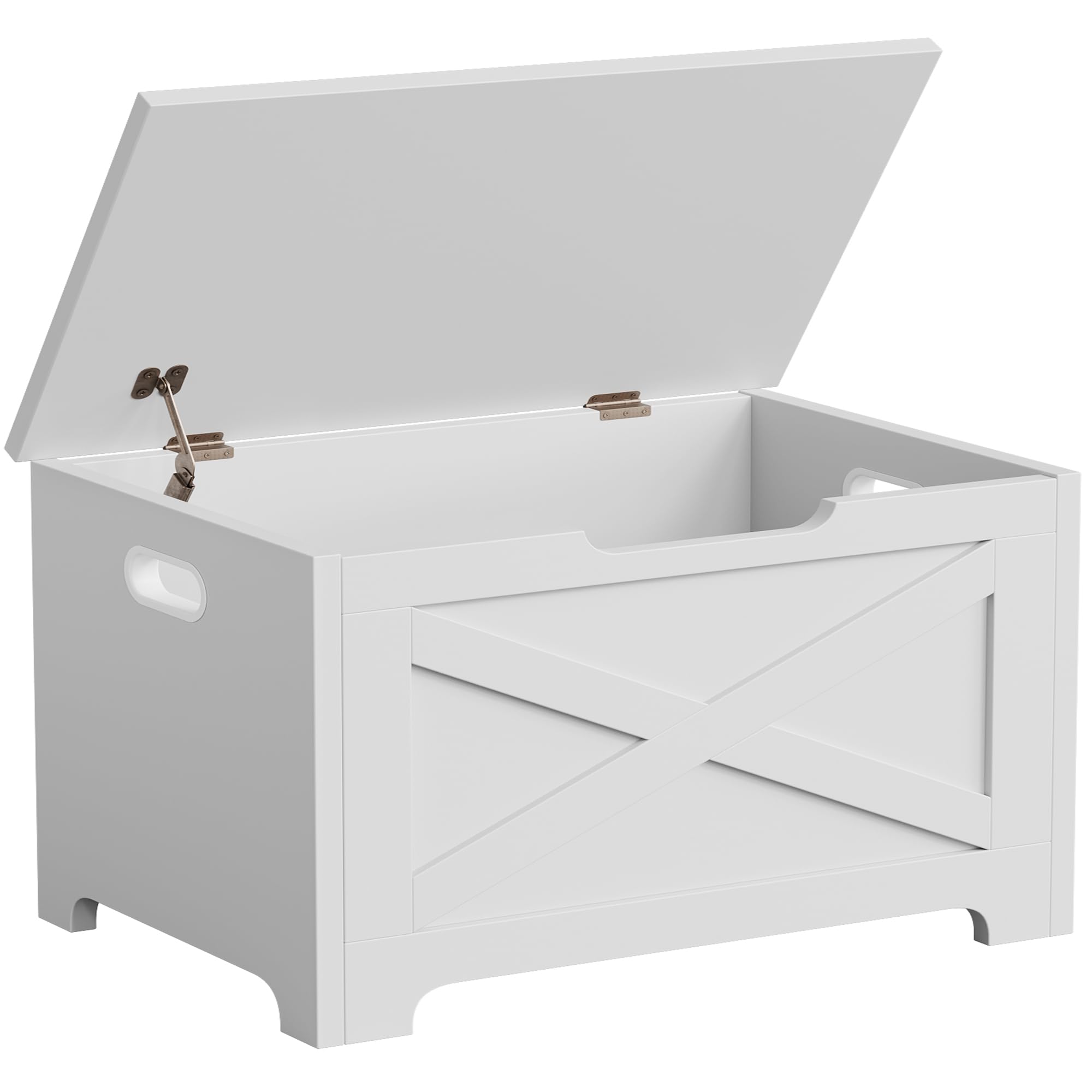 GarveeHome 23.6 in Storage Chest, Wooden Storage Bench with Safety Hinge, Easy Assembly, Large Shoe Bench for Entryway, Living Room, Bedroom