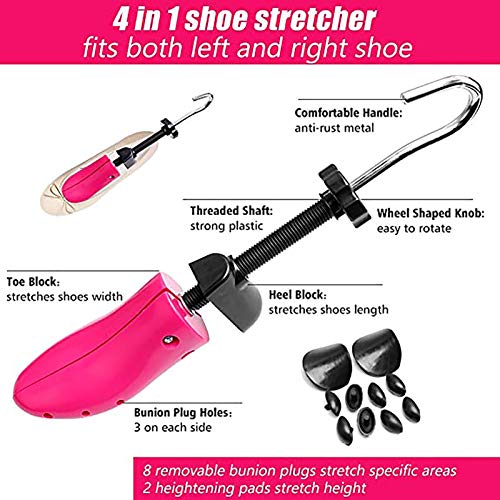 CHERAINTI Shoe Stretcher - Shoe Trees for Women and Men, Adjustable Stretch Length and Width for Wide Feet Expander Widener3