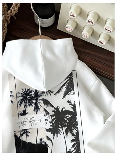 Floerns Boy's Graphic Hoodie Drop Shoulder Casual Loose Hooded Pullover Sweatshirt3