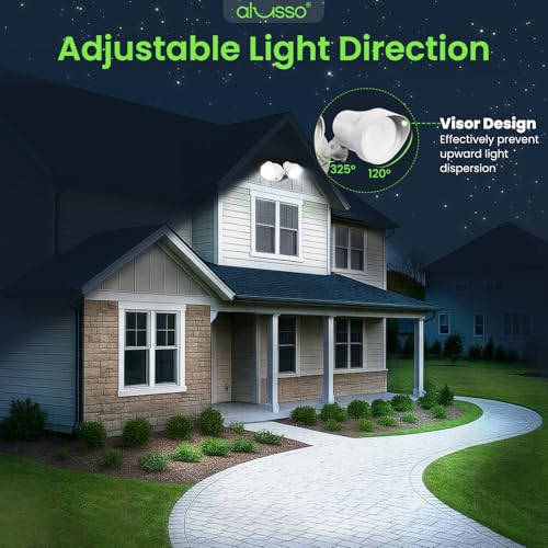 ALUSSO Dusk to Dawn Outdoor Lighting, 30W 3500LM Dusk Till Dawn Outdoor Light 120V, 3000K/4000K/6500K 3CCT IP65 Security Lights ETL Listed Dusk to Dawn Hardwired for House Yard Walkway White 1 Pack by ALUSSO - Used condition - Image 7