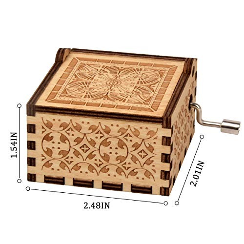 image for fezlens Wood Music Boxes You are My Sunshine Mum Antique Engraved Wood