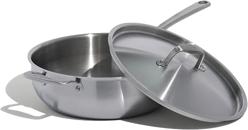 Best classic style and durability: Made In 5-Quart Stainless Saucier