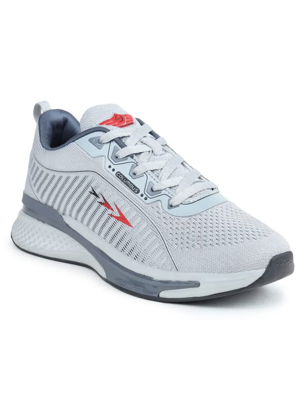 Columbus Climber Sports Shoes for Mens & Boy - Running, Walking, Gym, Lightweight, Comfort Grip (White/Orange, Numeric_7) (B0BRXS3HXN) Amazon Price History, Amazon Price Tracker