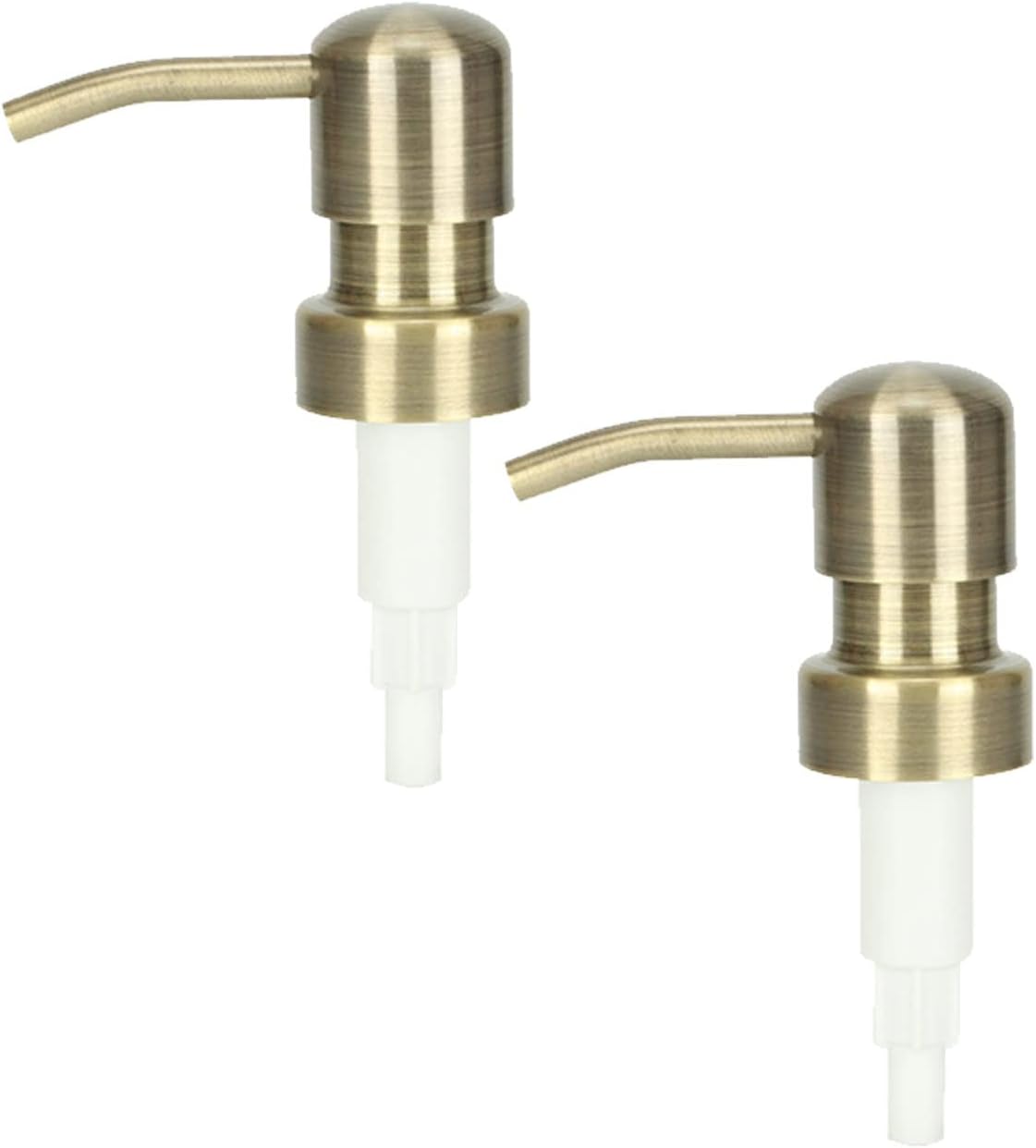 Kitchen Sink Head 2Pcs Stainless Steel Soap and Lotion Dispenser Pumps Replacement