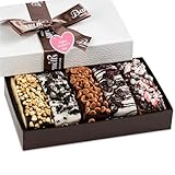 Barnetts Mothers Day 5 Chocolate Biscotti Gift Basket, Gourmet Cookie Baskets Prime Food Gift Delivery for Women, Mother, Mom, Grandmother, Grandma, Wife, Sister, Daughter , Girlfriend, Candy Treats Box