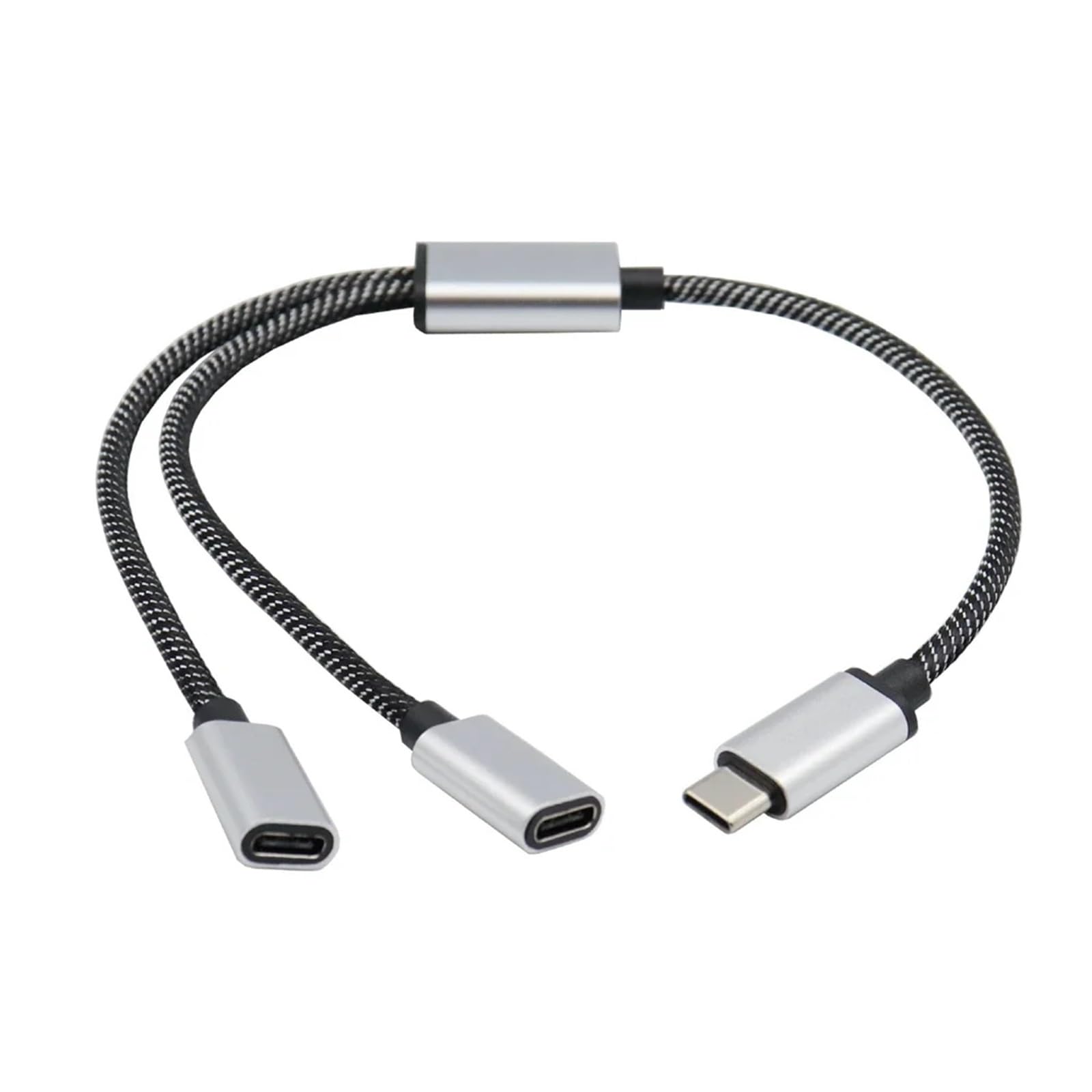 Câble adaptateur USB Type C vers USB 2.0 double port de charge 3 en 1 - 4
