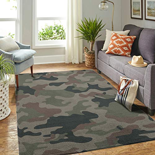 Veryday Camouflage Teppich Luxury Wohnzimmer Teppich als Fußmatte Schmutzfangmatte für...