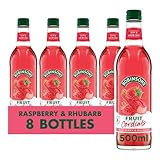 Robinsons Fruit Cordial, Raspberry, Rhubarb and Orange Blossom, 8 x 500 ml