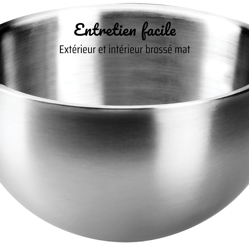 GSW Ensemble de Bols Thermos de Service – Set composé de 3 bols avec couvercle, isolation double paroi chaude et froide – Acier inoxydable, résistant à la rouille, 6 pièces