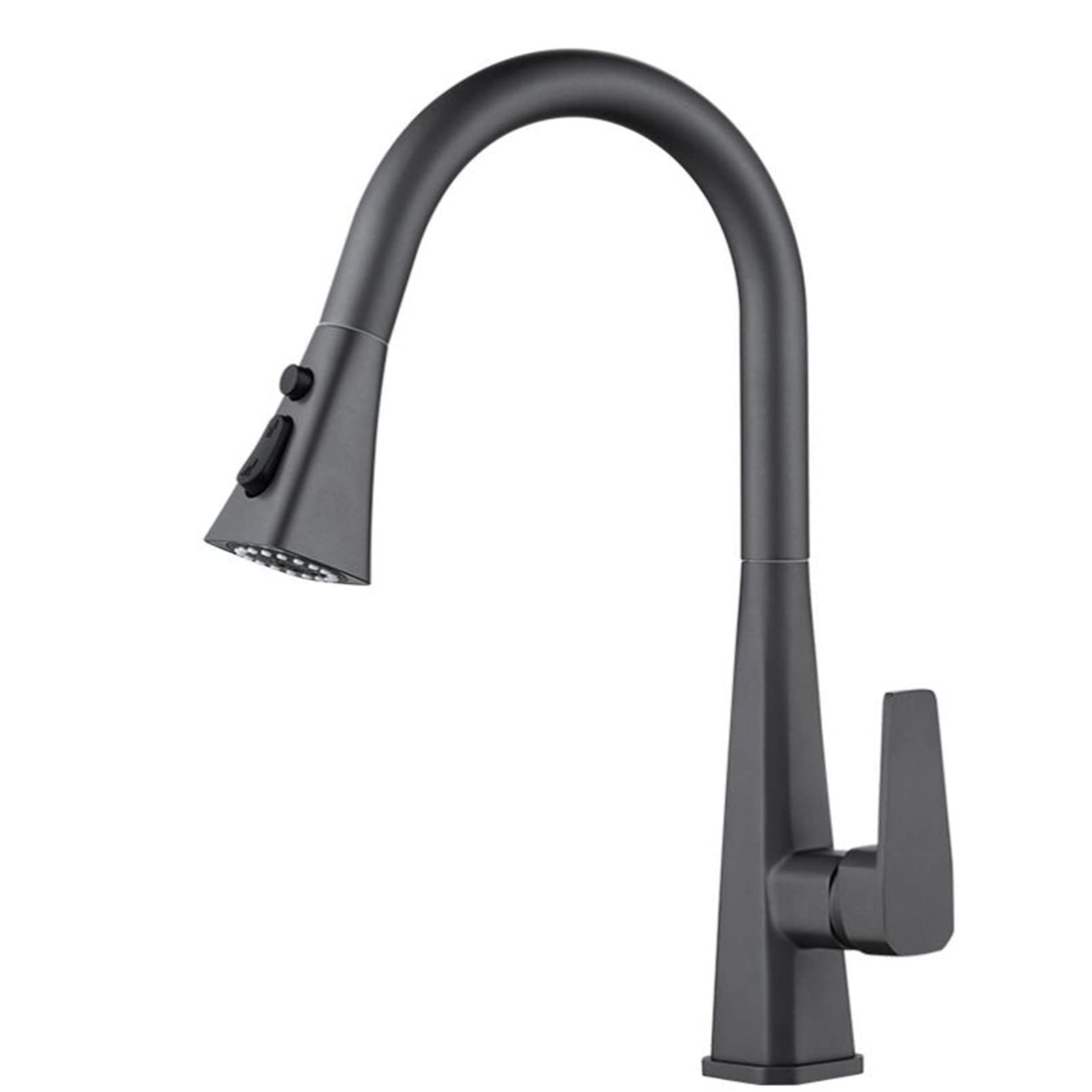 Robinet d'évier rétractable gris en laiton qui simplifie la vaisselle