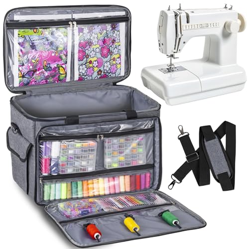 Sac pour machine à coudre COOZEE gris avec rangement pour accessoires - 5