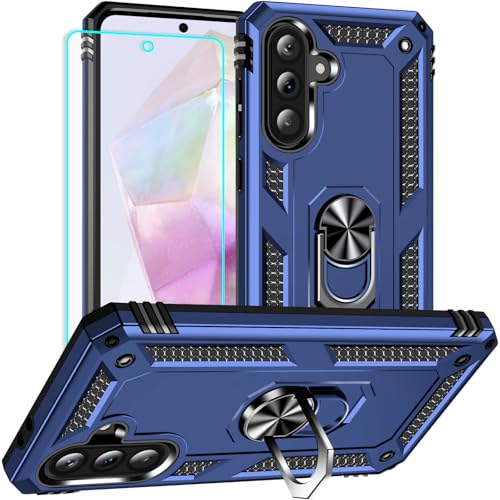 Coque Samsung Galaxy A36 Yiakeng bleu avec protection écran antichoc