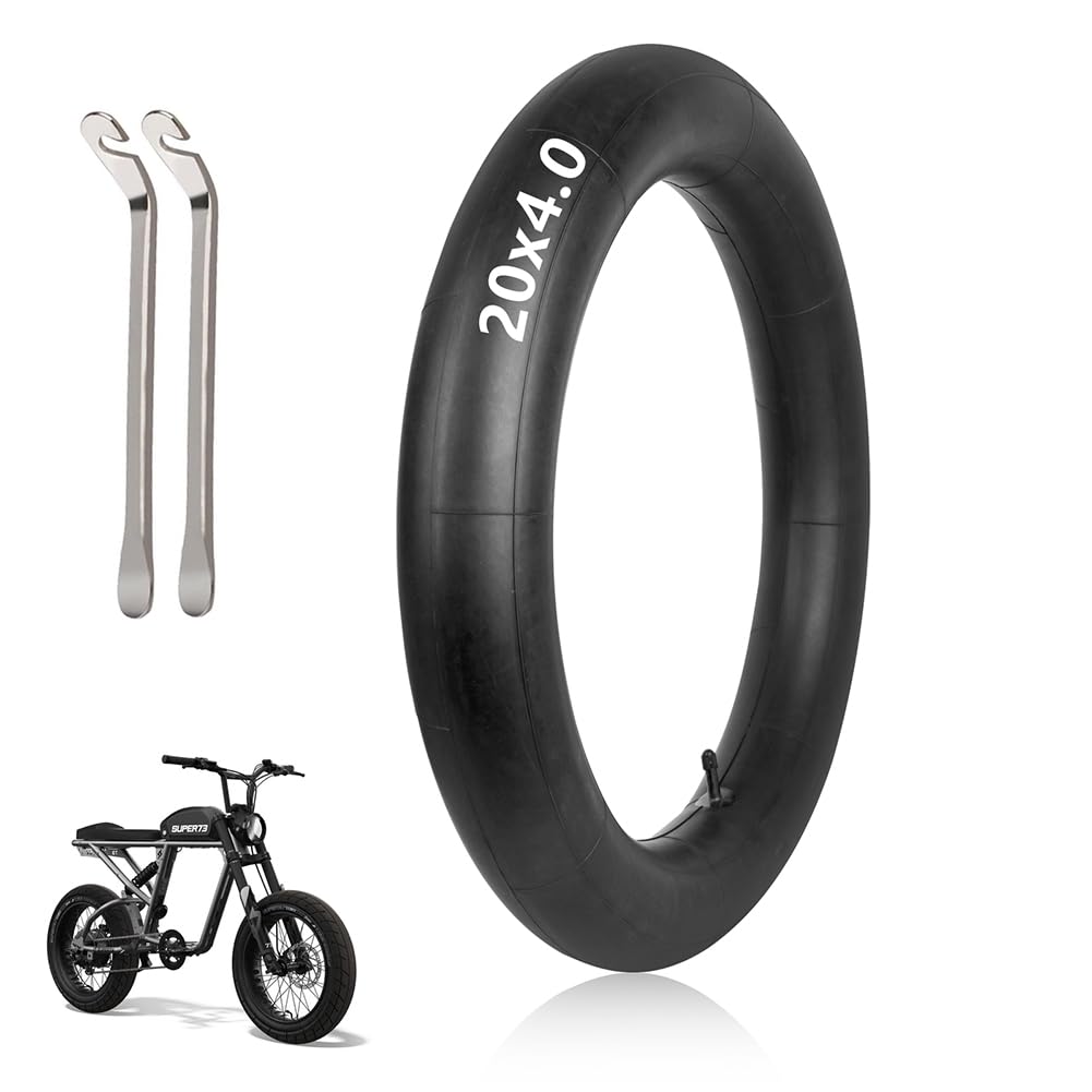 YHTSPORT Fat Bike Tyre Tube 20 x 4.0, 20" Inner Tube Heavy Duty E-Bike Tube with 32mm Schrader Valve, bike inner tube, Fat Tyre Tubes for Mountain Bike/Electric Bicycle