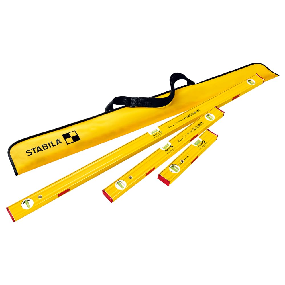 STABILA PRO SET 80 ASM Spirit Level Set, Includes: 48, 24, and 12