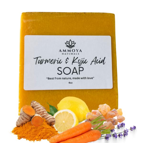 Turmeric Skin Cleansing Soap - Natural Glow Face Body Cleanser for Acne Dark Spots Scars Gentle for All