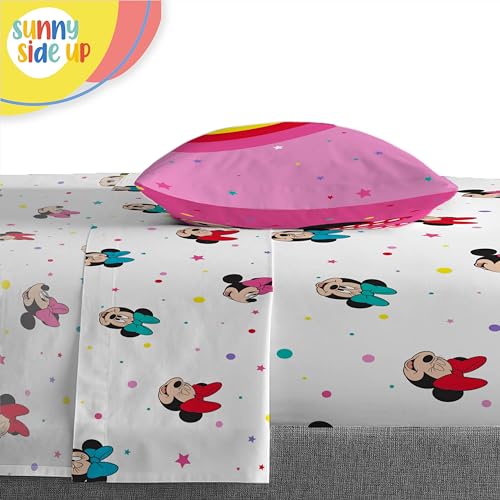 Image of Disney Minnie Mouse Kids Twin Comforter Set - 5 Piece Girls Bed in a Bag, Reversible with Sheets - Super Soft Breathable Machine Washable Microfiber, Oeko-TEX Certified (Official Disney Product)