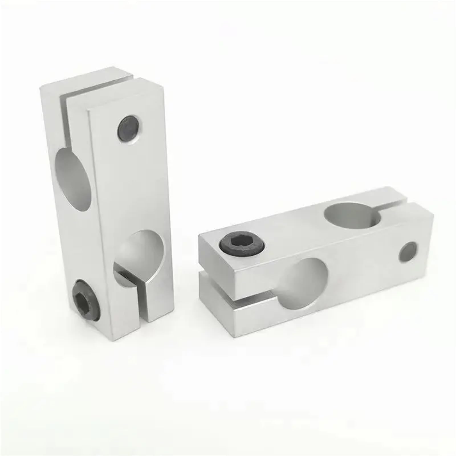 Linear Steel Shaft Joining Bracket Cross Connector Clamp Collar Aluminum Coupler