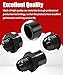 Pair SBC 10AN Valve Cover Adapter Aluminum Fittings Fits For Push-In Grommet,Black（2Pcs）
