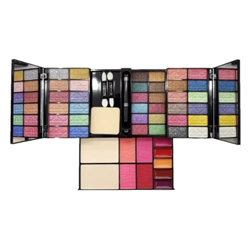 FATASH All-in-One Face Makeup Palette 47 Colors Set, Eyeshadows, Blush, Powders, Lip Gloss & Mascara, Waterproof & Smudge-Proof Full Face Cosmetic Kit with 2 Applicators, Sponge Pad For Girl & Women