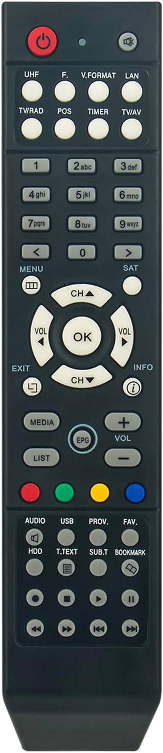 TM800HD Replacement Remote Control TM-800HD Remote Control Replacement for TECHNOMATE TM 800 HD TM800HD TM-800HD Remote Controller