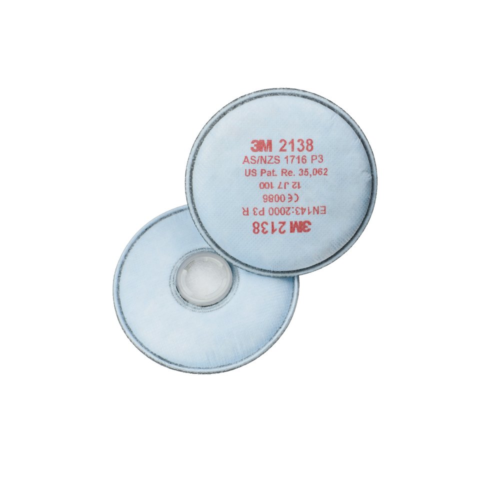 3 m 2138 Particulate Filter per solidi, liquidi, ozono, acido organico vapori e particelle di gas, tipo P3R (confezione da 10)