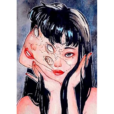 VONBOR Diamond Art Painting Kits for Adults Beginner Anime, Horror Girl Diamond Art Kits Full Round Drill, DIY Paint with Diamonds Dots Gem Art Craft Set Picture Gift Cover