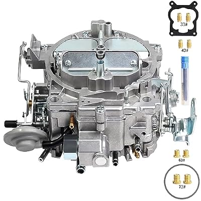 Quadrajet Carburetor Rochester 4 Barrel Carb for Chevy 327 350 427 c.i.engines, 1968-1973 Chevy/GMC Trucks 750 CFM Big Small Block Vacuum Secondary Rebuild 4MV Manual Choke 1901R