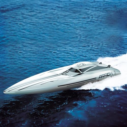 Ssccgym 25 Inch UDI005 Large Remote Control Boat for Adults Boys Experts RC Brushless Watercraft 50km/h 31mph 3S Battery 4WD Full-Functions RC Sail...