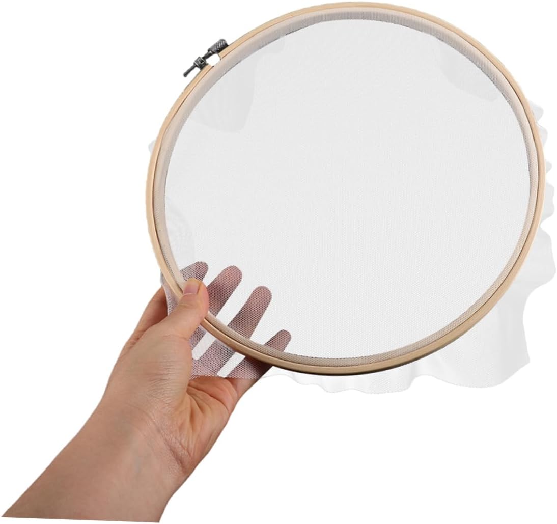 STOBOK 2pcs DIY Paper Making Frame Round Wooden Mould with Mesh for Creative Crafts for Adults Lightweight and Portable for Art Projects