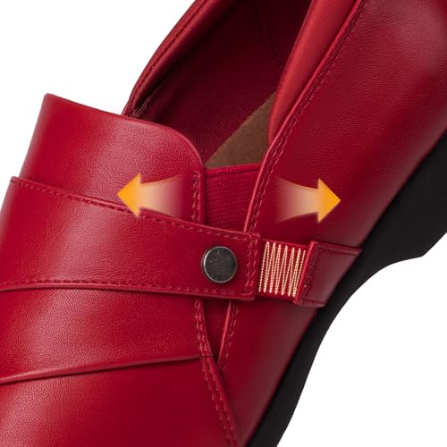 Image of DREAM PAIRS Loafers for Women Slip-on Dressy Comfortable Business Casual Work Office Faux Leather Loafer Shoes with Arch Support