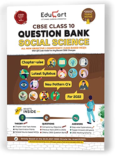 Image of Educart Term 1 & 2 ENGLISH Class 10 CBSE Question Bank 2022 (Based on New MCQs Type + Educart SOCIAL SCIENCE Class 10 CBSE Question Bank 2022 With REDUCED Syllabus Chart Updated (Set of 2 books)