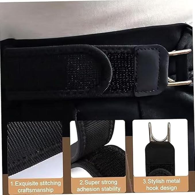 DRAYA DEAL'S Buckleless Elastic Belt Invisible No-Buckle Stretch Belt with Metal Hooks for Men & Women Adjustable Lazy Waistband for Jeans and Trousers (1 PAIR)
