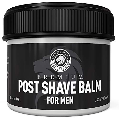 Aftershave Balm For Men - Gentlemans Face Care Club Vegan Friendly After Shave Post Shave Gel With Witch Hazel + Aloe Vera - Calms Sensitive Skin & Razor Burn Fast