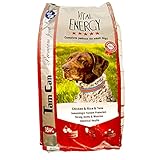 Gama de rigurosa selección de ingredientes de alta calidad en croquetas de alimento deshidratado para perros exigentes con alto rendimiendo de ejercicio físico