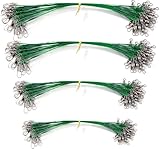 Bas de Ligne Anti Morsure 100 Pièces Câbles de Pêche en Acier Inoxydable Leaders de Pê...