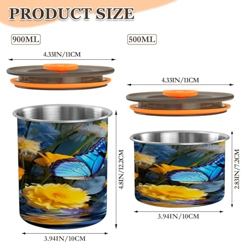 Frasco Hermético de Acero para Café 30oz Azul miniatura 2