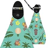 STICKIT Toalla de golf magnética | Microfibra de alta calidad de 29 pulgadas con bolsillos profundos de gofre | Imán de fuerza industrial para un agarre seguro a carritos de golf y palos | Diseño