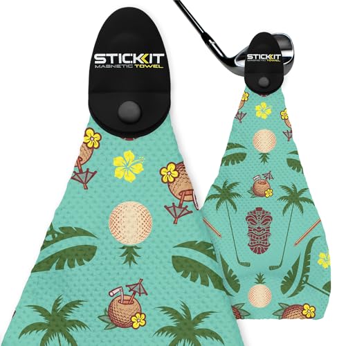 STICKIT Magnetic Golf Towel - Ultra-Absorbent with Waffle Weave Microfiber